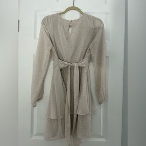 Cream/white Romper Wrap Dress L